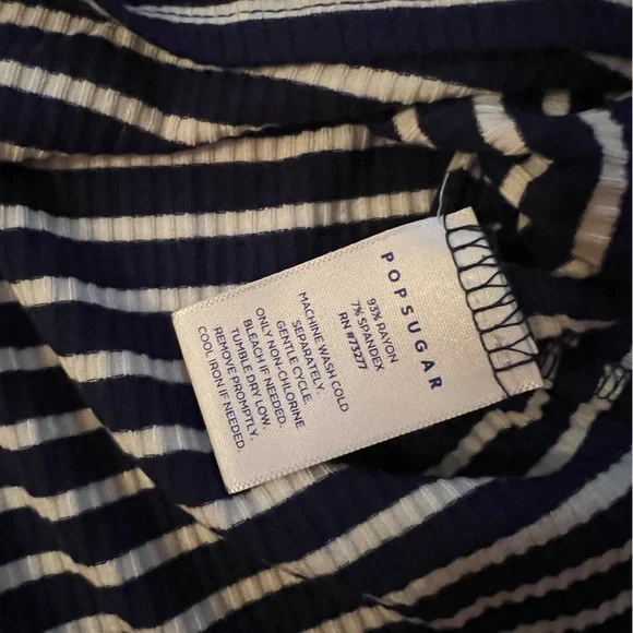 Popsugar Striped Crop Top - Picture 2 of 2